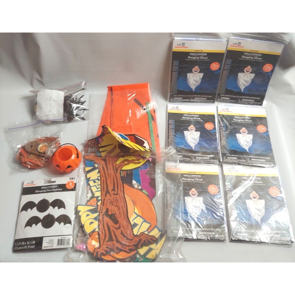 Vintage Halloween Die Cut Out Cutouts Wall Hanging Decorations Lot Spiders